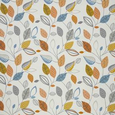 Forest Leaves Tangerine Upholstery Fabric
