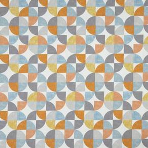 Spiral Tangerine Upholstery Fabric