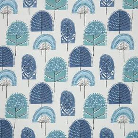 Scandi Wood Indigo Upholstery Fabric