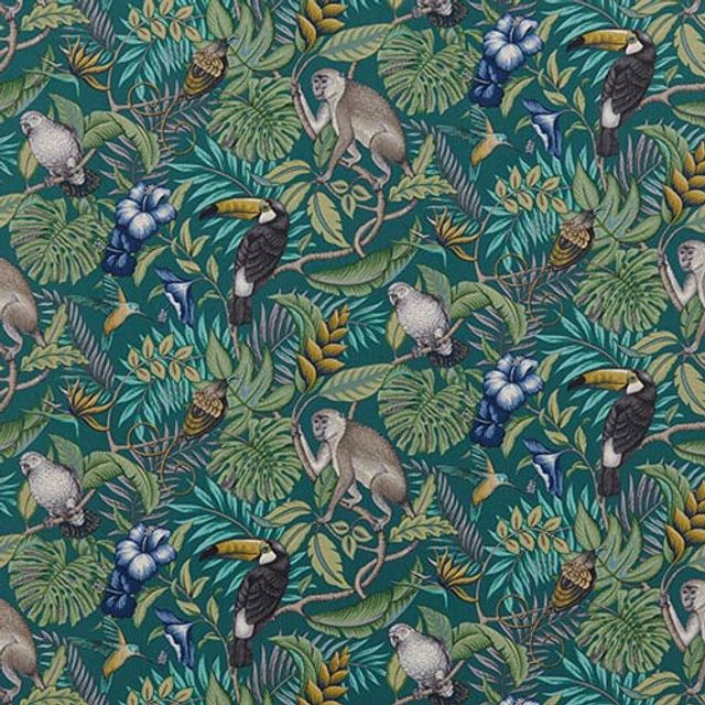 iLiv Rainforest Rain Forest Lagoon Upholstery Fabric
