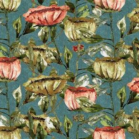 Tulipa Aqua Voile Fabric