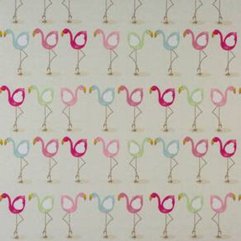 Flamingo Multi Voile Fabric