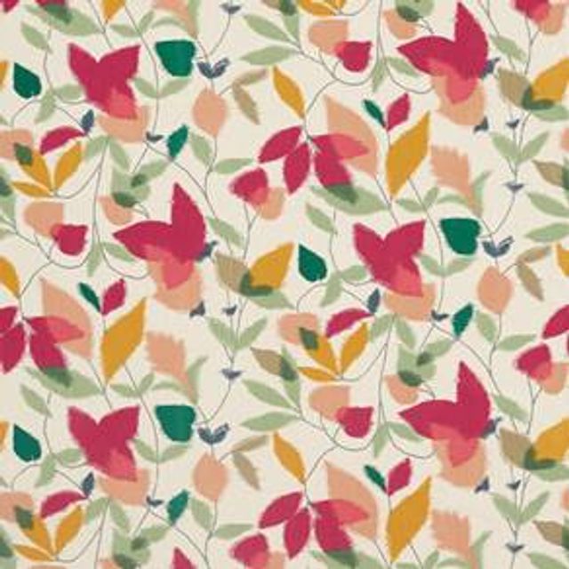 Scion Japandi fabrics Akira Berry / Ochre / Pistachio