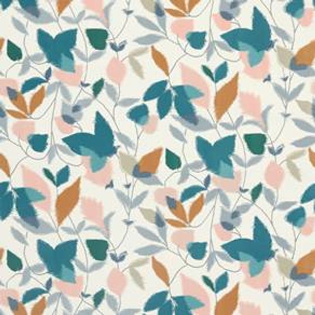 Scion Japandi fabrics Akira Ginger / Teal / Olive