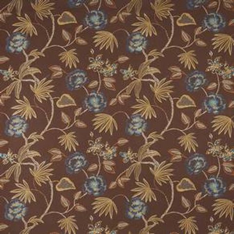 Lotus Flower Cinnamon Voile Fabric