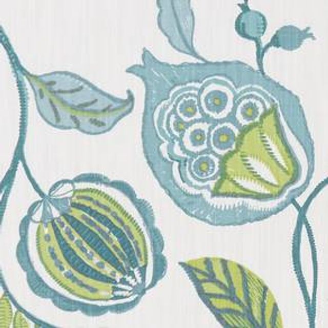 Clarke and Clarke Oriental Garden Kayo Apple/denim