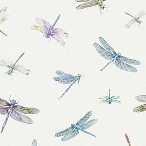 Dragonflies Cream Upholstery Fabric