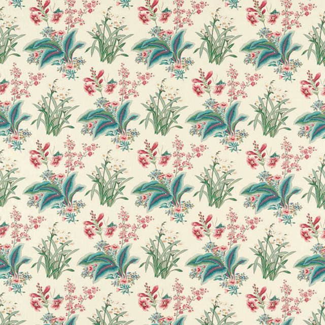 Sanderson Arboretum Fabrics Enys Garden Blush Jade