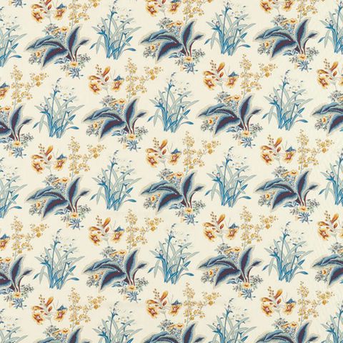 Enys Garden Indigo Primrose Upholstery Fabric