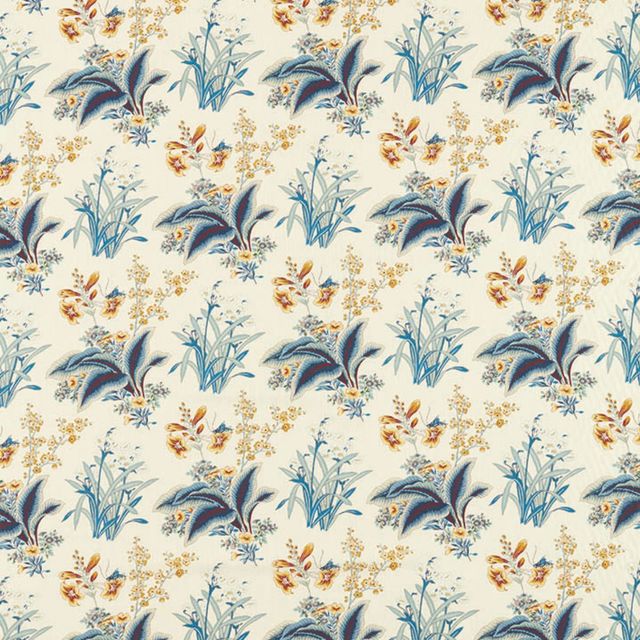 Sanderson Arboretum Fabrics Enys Garden Indigo Primrose