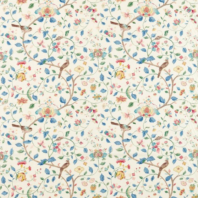 Sanderson  Arils Garden Indigo/Red Sample