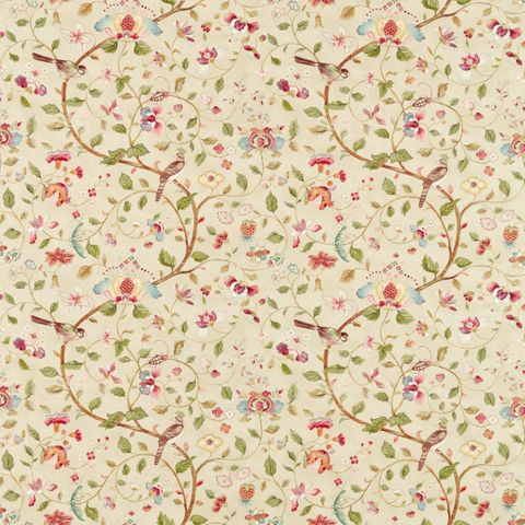 Arils Garden Olive/Mulberry Upholstery Fabric