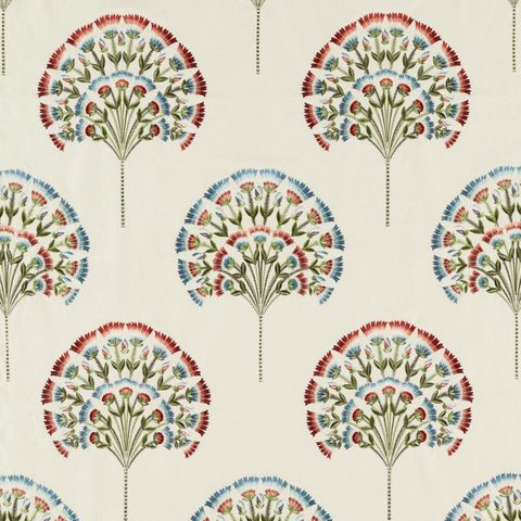 Wild Tulip Cranberry/Ivory Voile Fabric