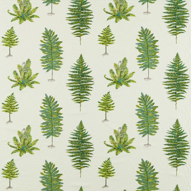 Fernery Embroidery Botanical Green