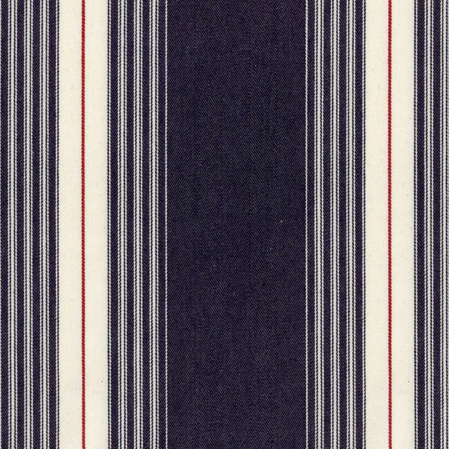 Ian Mankin Britannia Collection Panama Stripe Dark Navy
