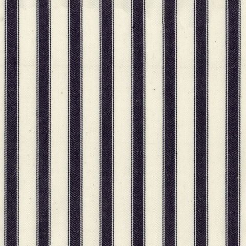 Ticking Stripe 2 Dark Navy Upholstery Fabric