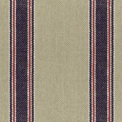 Moffat Stripe Dark Navy Upholstery Fabric