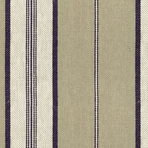 Troon Stripe Dark Navy Upholstery Fabric