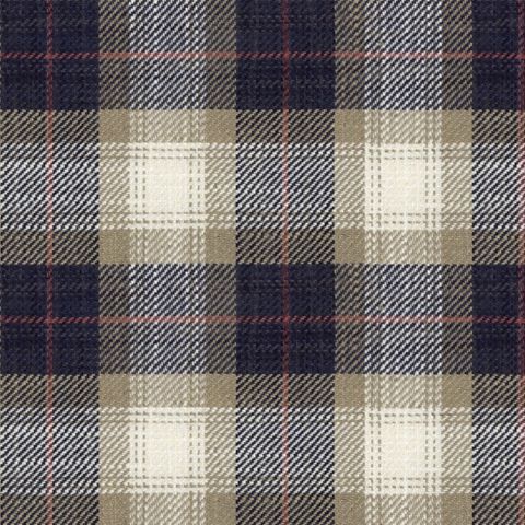 Kintyre Check Dark Navy Upholstery Fabric