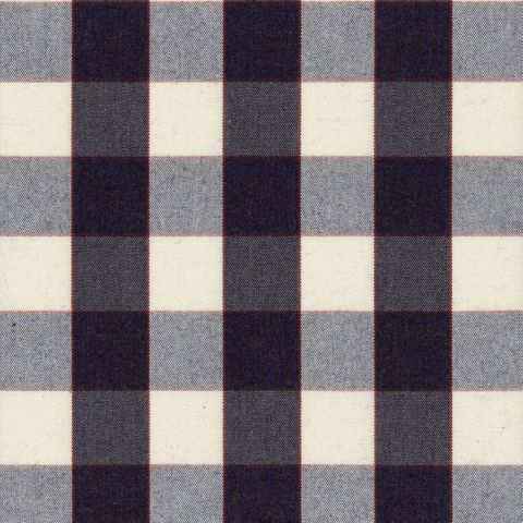 Essex Check Dark Navy Upholstery Fabric