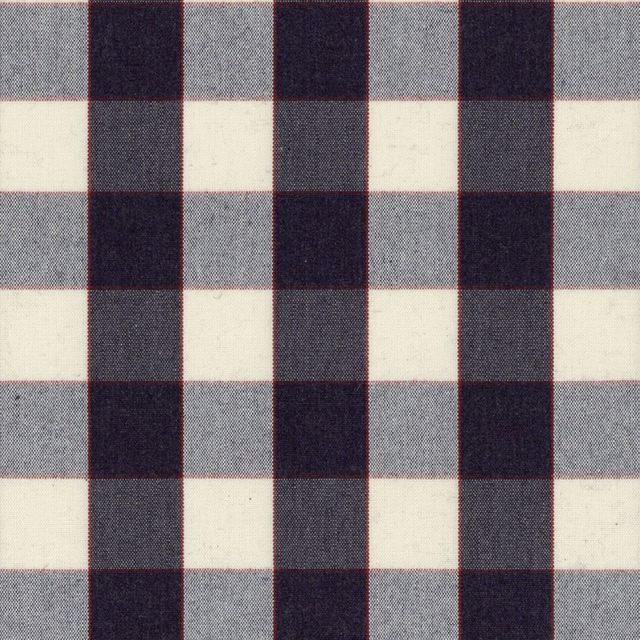 Ian Mankin Britannia Collection Essex Check Dark Navy