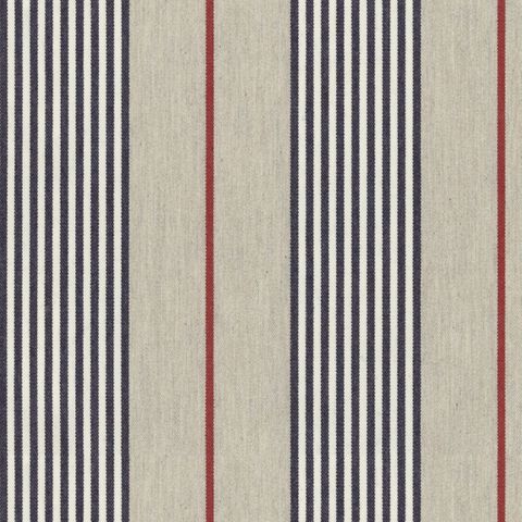 Vintage Stripe 2 Dark Navy Upholstery Fabric