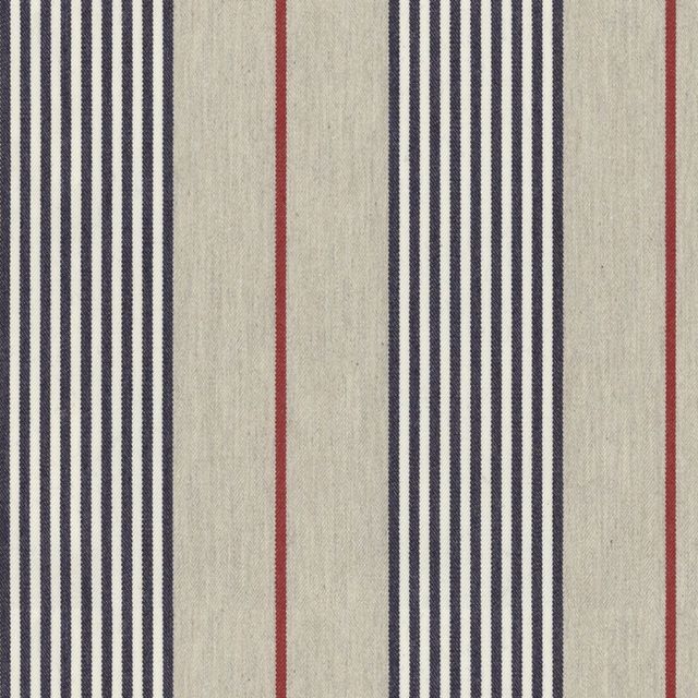 Ian Mankin Britannia Collection Vintage Stripe 2 Dark Navy