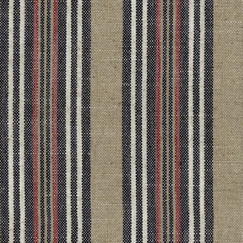 Jura Stripe Dark Navy Upholstery Fabric