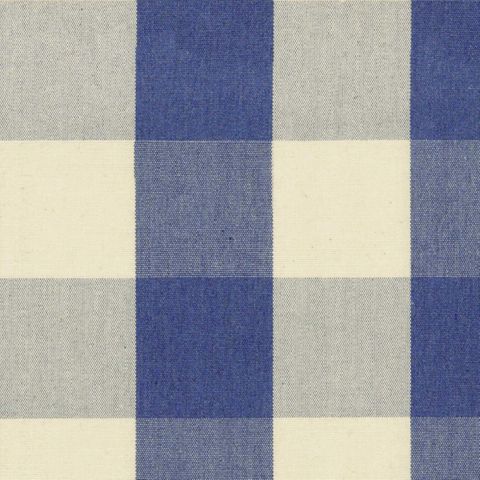 Avon Check Indigo Upholstery Fabric