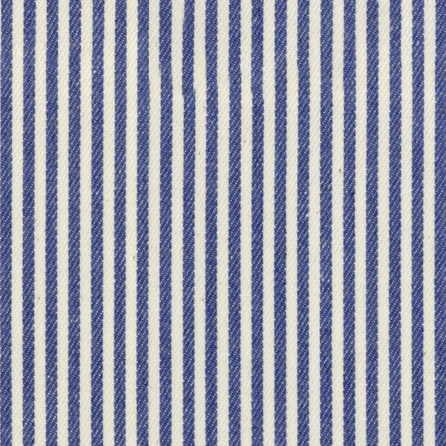 Ian Mankin The Blue and Navy Collection Candy Stripe Indigo
