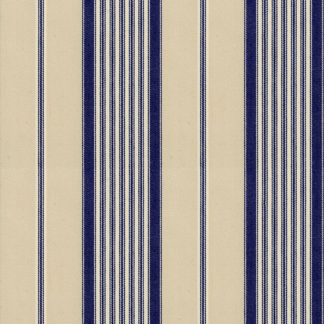 Ian Mankin The Blue and Navy Collection Empire Stripe 1 Navy