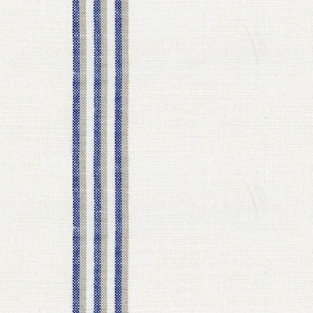 Ian Mankin The Blue and Navy Collection Grain Stripe Indigo