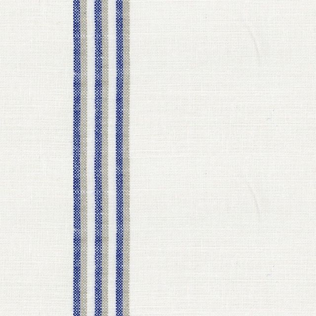 Ian Mankin The Blue and Navy Collection Grain Stripe Indigo