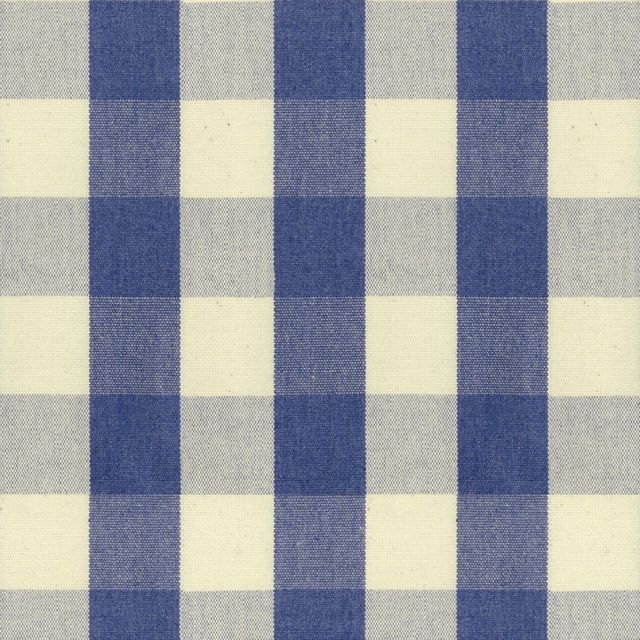 Suffolk Check Large Indigo Upholstery Fabric