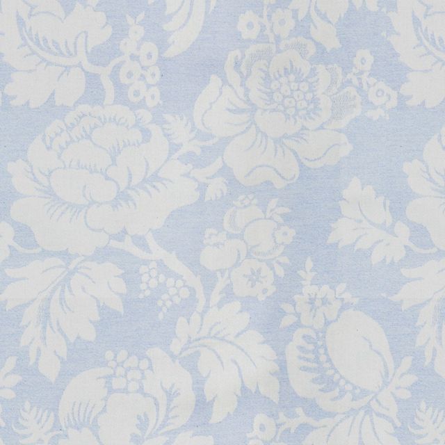 Ian Mankin The Blue and Navy Collection Wildflower Sky Upholstery Fabric