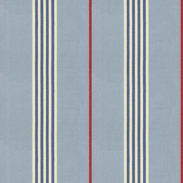 Ian Mankin The Blue and Navy Collection Worthing Stripe Sky