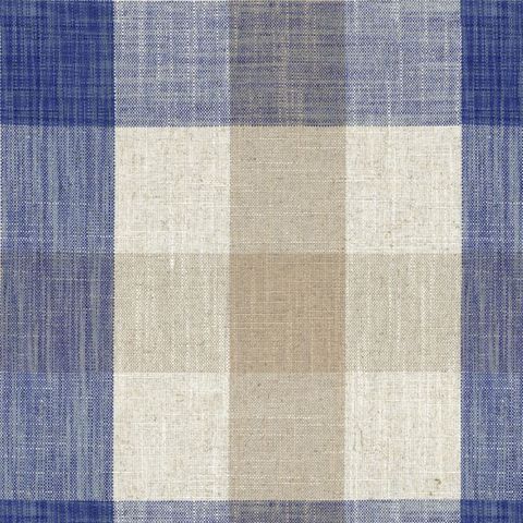 Oban Check Blue Upholstery Fabric