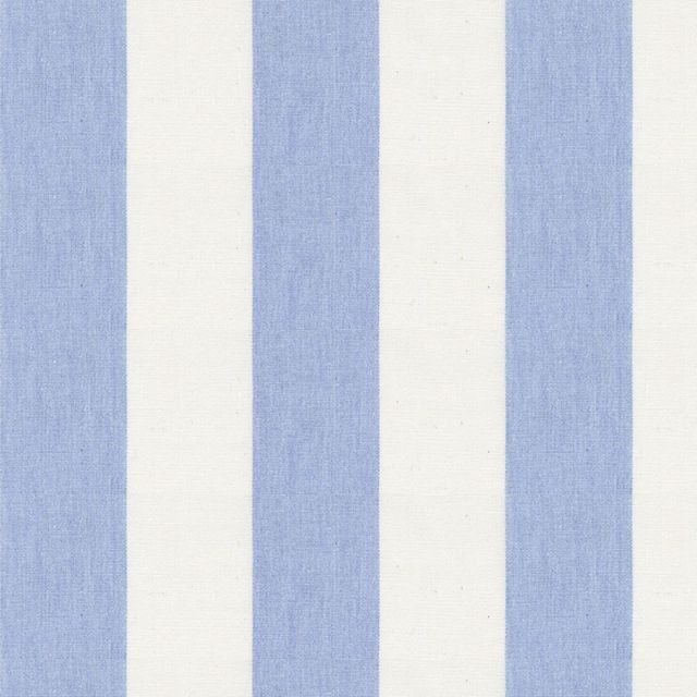 Ian Mankin The Blue and Navy Collection Devon Stripe Bluebell Upholstery Fabric