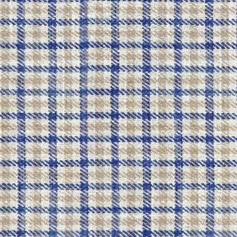 Nairn Check Blue Upholstery Fabric
