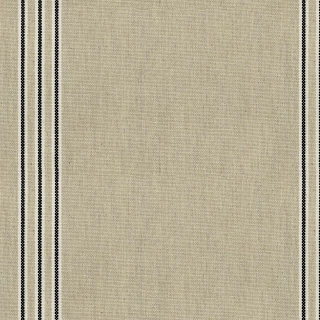 Ian Mankin The Charcoal and Grey Collection Odeon Stripe 8 Black