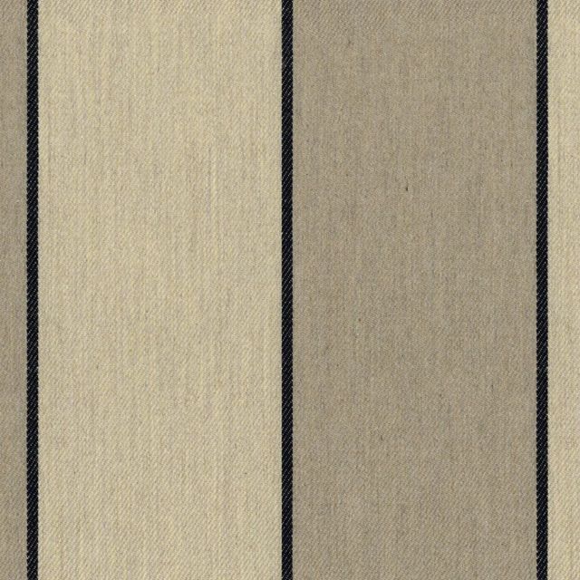 Ian Mankin The Charcoal and Grey Collection Regatta Stripe 3 Black