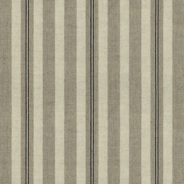 Ian Mankin The Charcoal and Grey Collection Spencer Stripe 2 Black