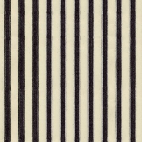 Ticking Stripe 2 Black Upholstery Fabric