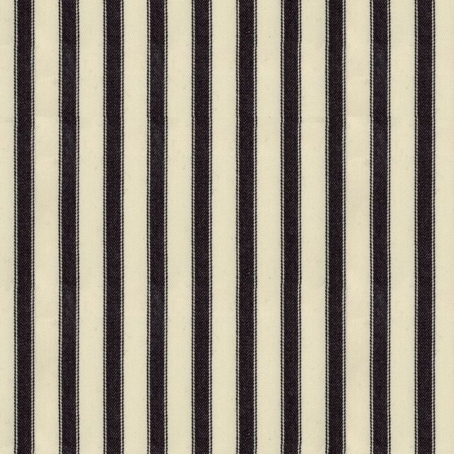 Ian Mankin The Charcoal and Grey Collection Ticking Stripe 2 Black