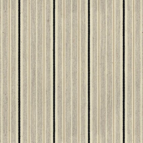 Vintage Stripe 4 Black Upholstery Fabric
