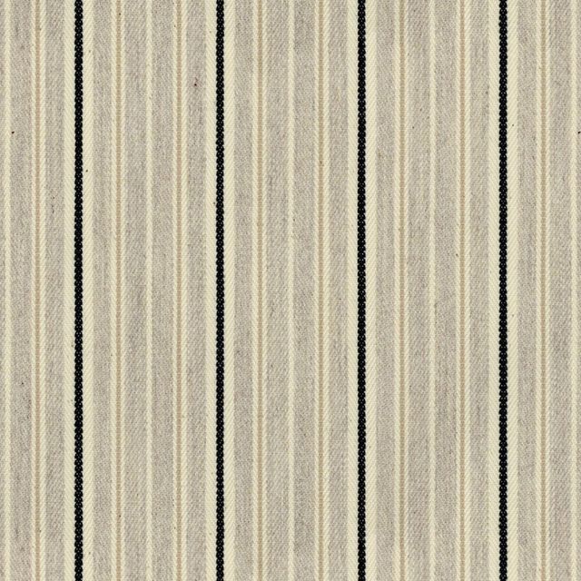 Ian Mankin The Charcoal and Grey Collection Vintage Stripe 4 Black