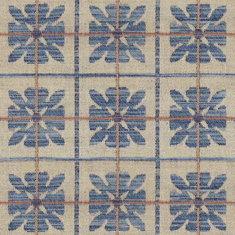 Peakes Check Monarch Blue Upholstery Fabric