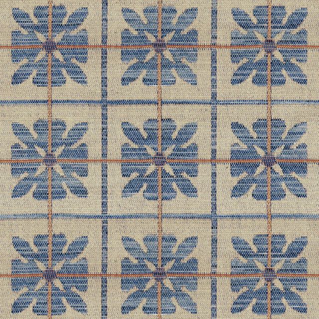 Ian Mankin Landmark Trust 1485 Peakes Check Monarch Blue