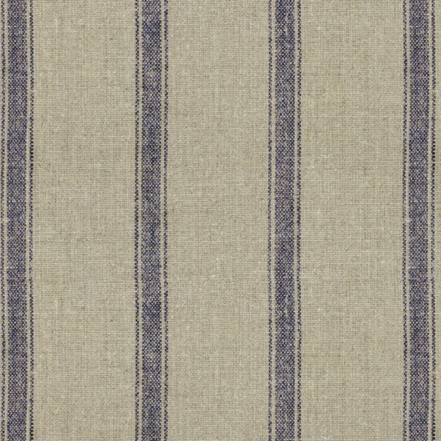 Ian Mankin The Blue and Navy Collection Angus Stripe Nordic Navy Upholstery Fabric