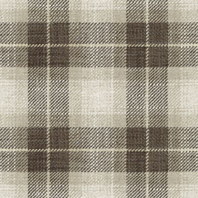 Ian Mankin The Ivory and Natural Collection Kintyre Check Brown